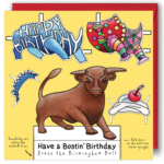 Dress the Birmingham Bull Birthday Card