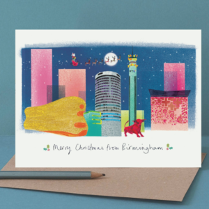 Birmingham skyline christmas card