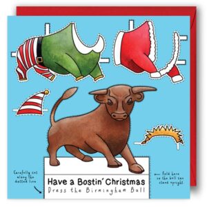 Dress The Birmingham Bull Christmas Card