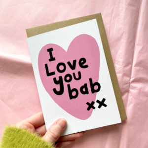 I Love you Bab! card etsy gifts souvenirs Birmingham